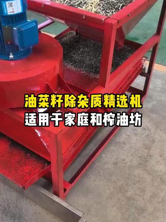 油菜籽去除杂质不用人工,一台菜籽精选筛全搞定