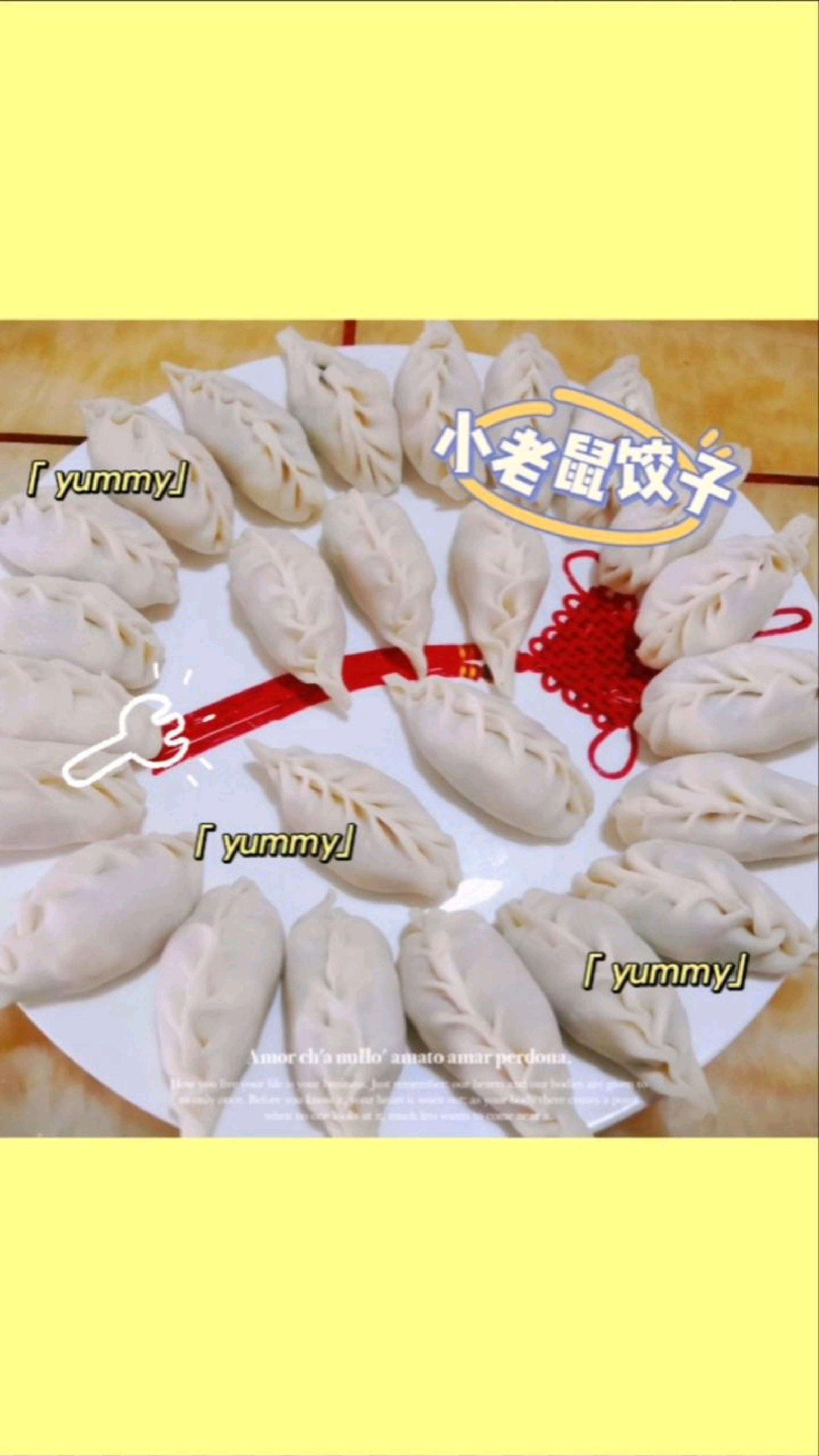 可爱的小老鼠饺子,包法很慢很好学,快快包起来[得意][得意]