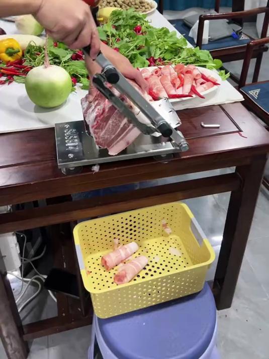羊肉卷肉片机,功能有那么多,不光切肉,连鱼、豆腐、蔬菜都能切