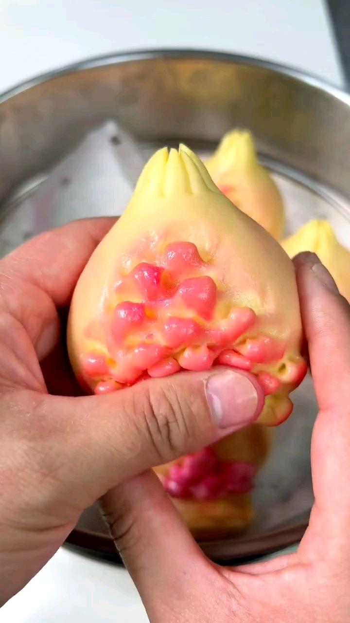 石榴馒头的花样做法来了