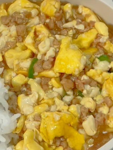 肉末鸡蛋豆腐盖饭