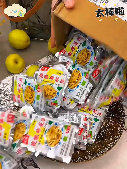 嘎嘎脆爽的涪陵榨菜丝拿来下饭真的绝了