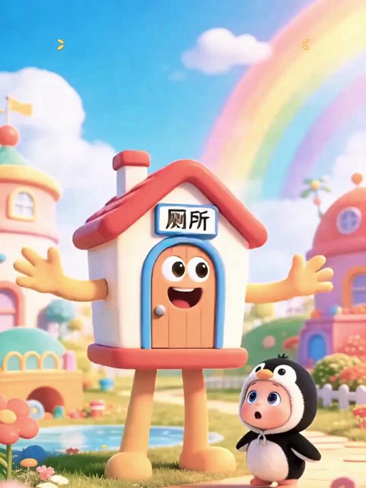 企鹅宝宝奇遇记:会说话的彩虹厕所屋