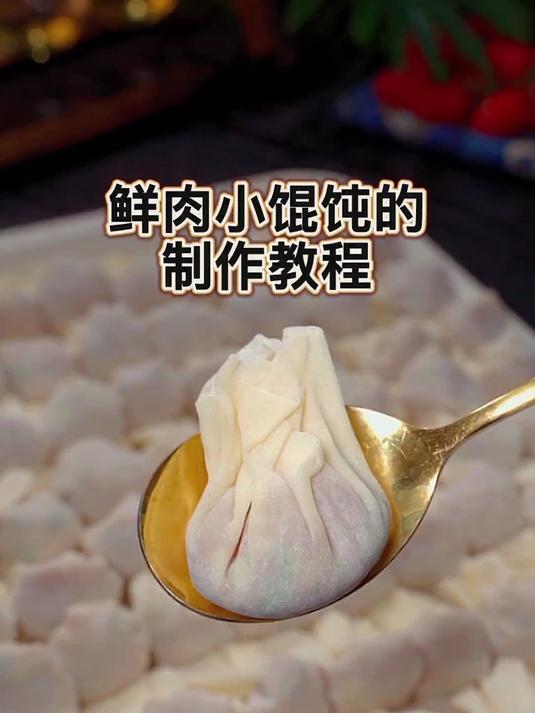 鲜肉小馄饨的包法