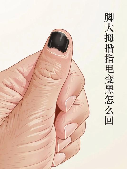 脚大拇指指甲变黑怎么回事 #健康扬帆季#