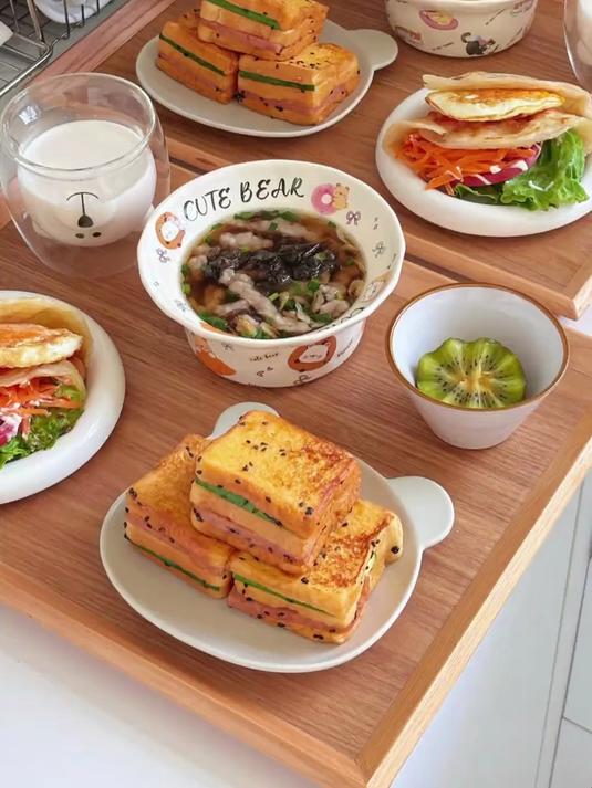 起来吃一份这样的早餐,简直太幸福啦