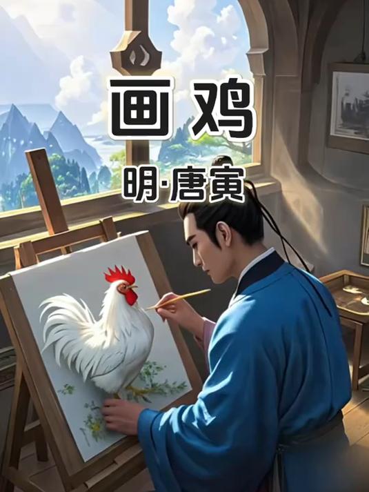 一年级下册日积月累古诗《画鸡》