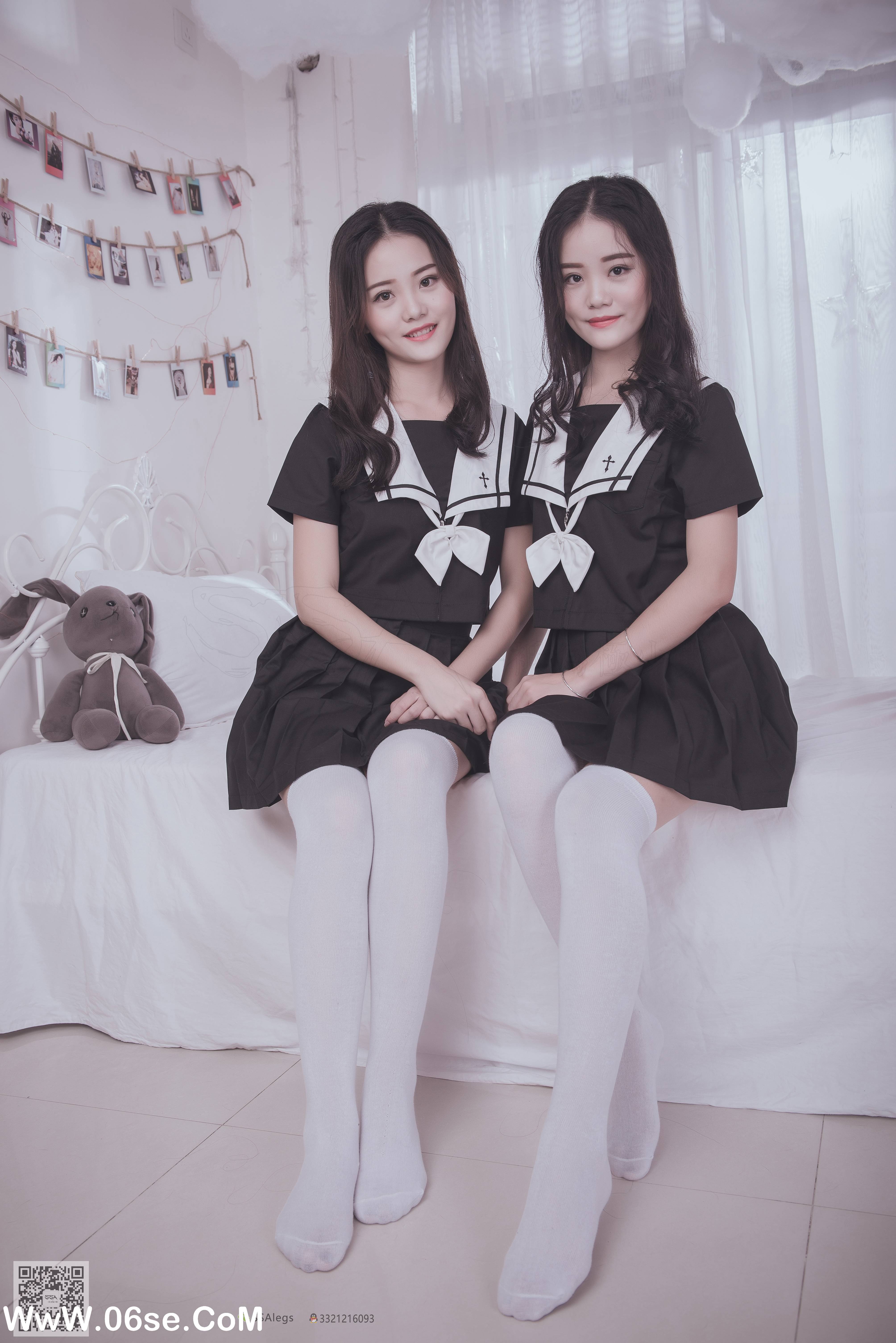 图片[21]-[SSA丝社] NO.028 青青姐妹 姐妹花的JK情[85P928M]-六色网