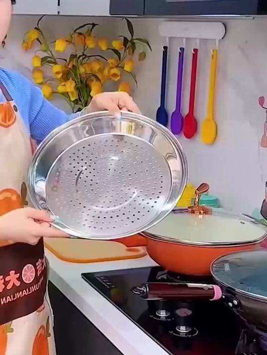 不锈钢蒸片蒸盘蒸架蒸屉蒸笼片馒头垫炒锅隔层蒸格蒸锅蒸篦子！
