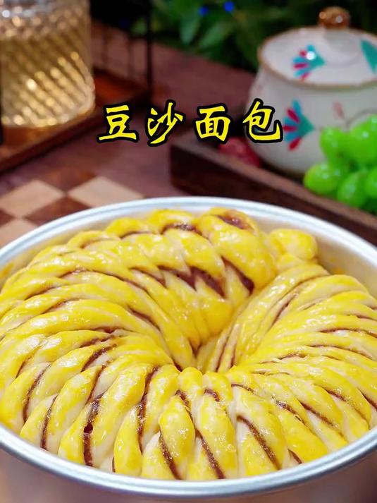 豆沙面包不用烤箱也不用厨师机