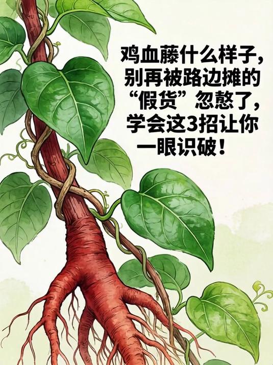鸡血藤什么样子,别再被路边摊的“假货”忽悠了,学会这3招让你一眼识破!