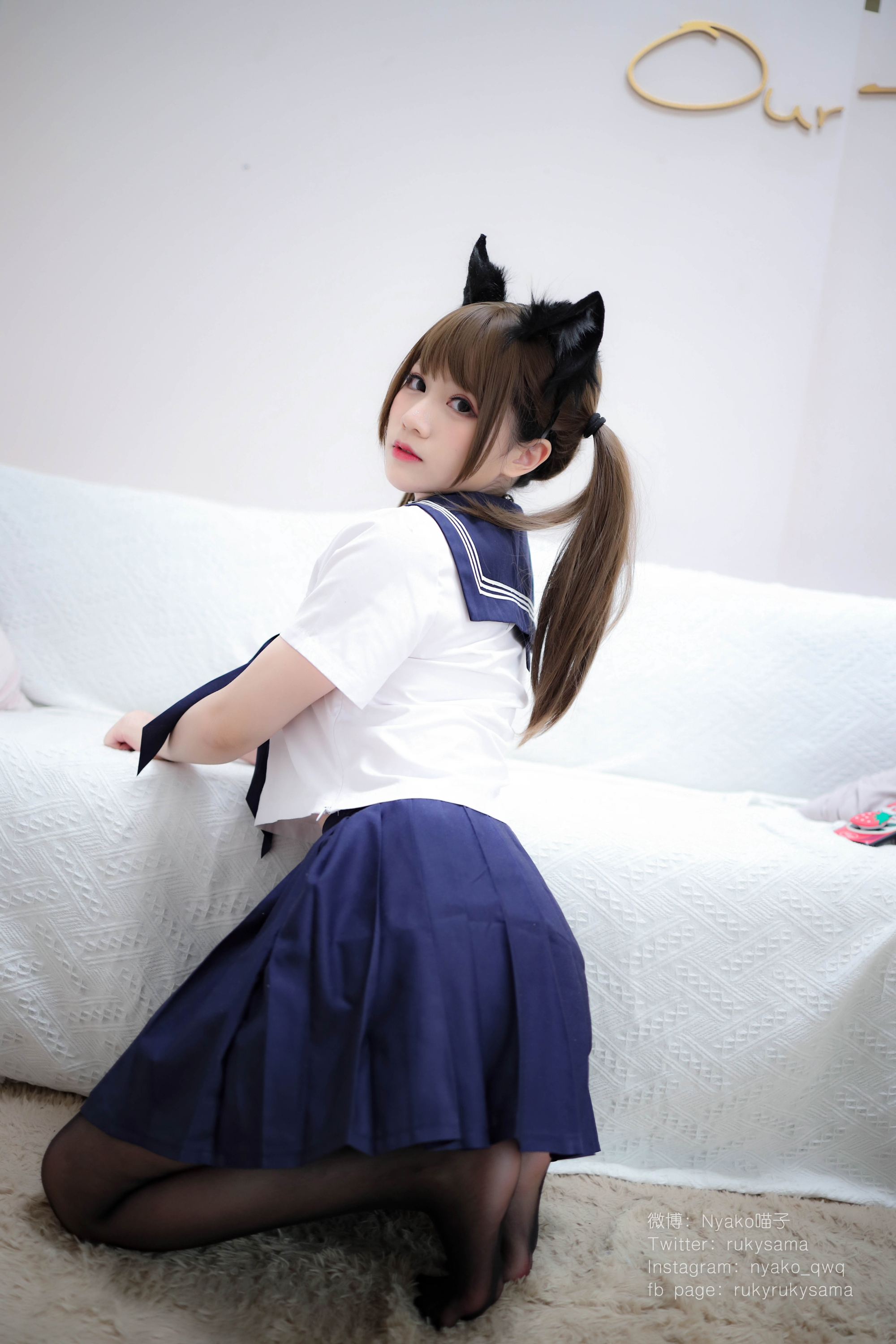 图片[22]-Nyako喵子 NO.007 – 黑丝水手服[150P+5V715M]-六色网