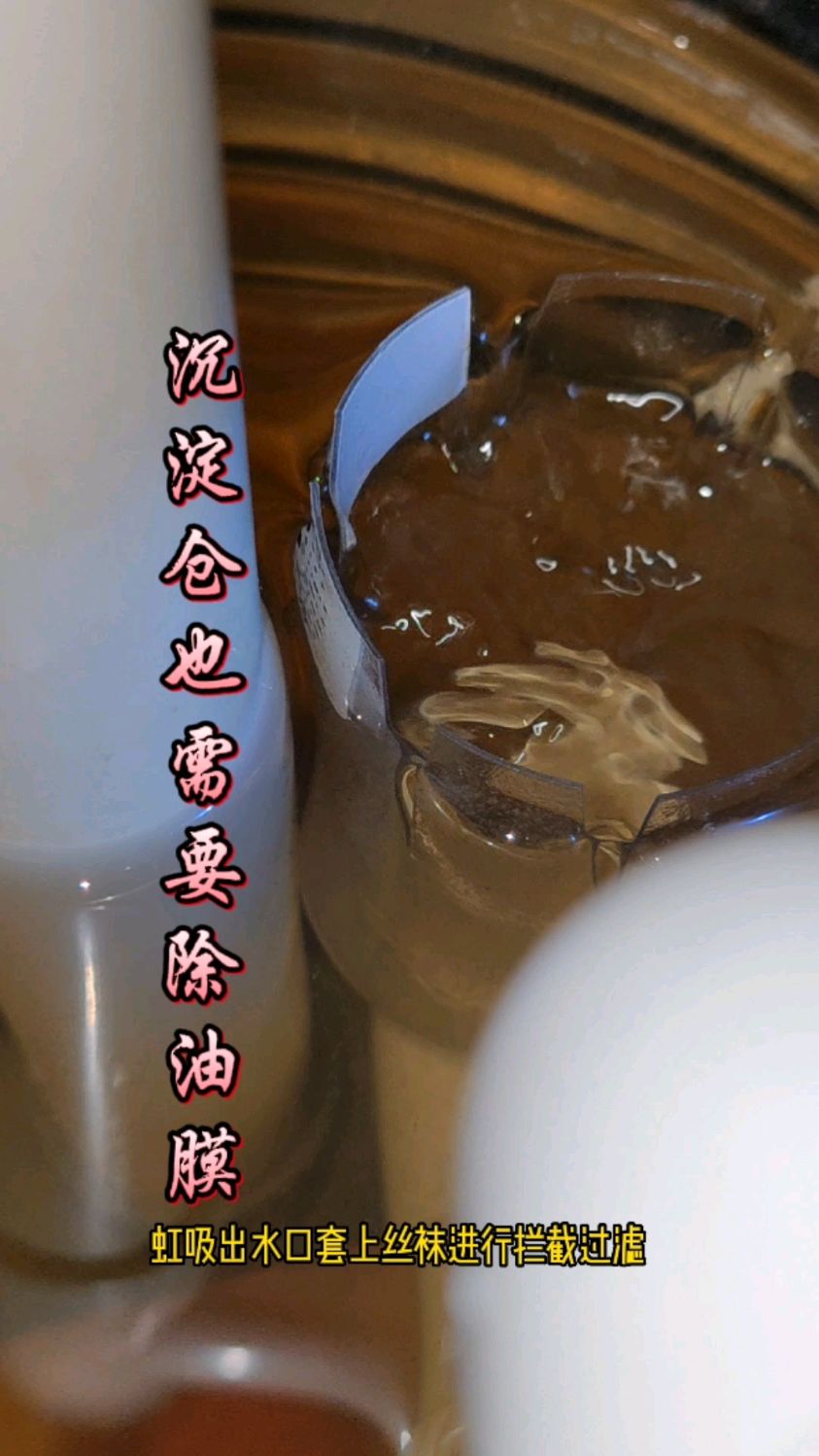 鱼缸简易除油膜装置放在沉淀仓的妙用,水面保持清洁敞亮。你也来试试吧?