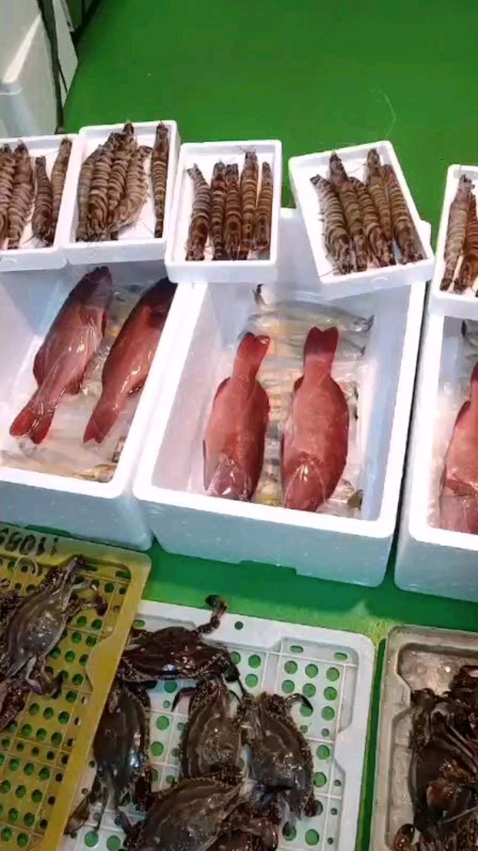 海鲜大礼包,2斤竹节虾,2条东星斑,3斤中条黄鱼,3斤红膏蟹