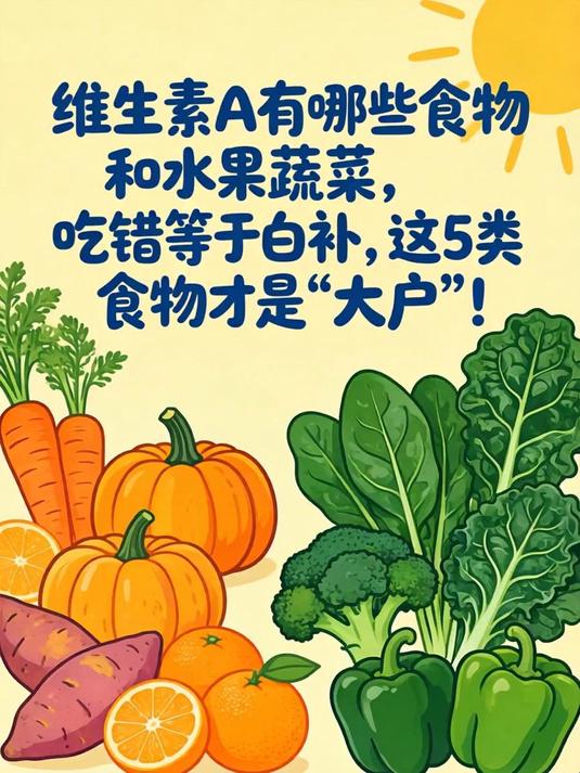 维生素a有哪些食物和水果蔬菜,吃错等于白补,这5类食物才是“大户”!