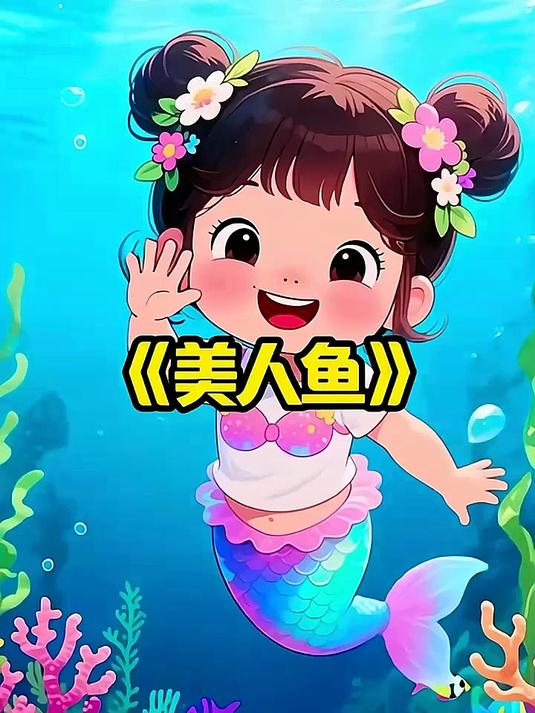 小女孩变成了美人鱼