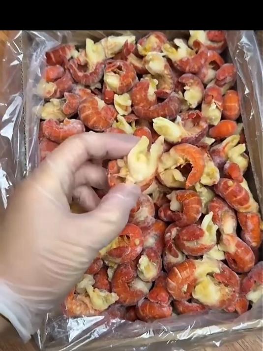 鲜京采无冰小龙虾尾（特大级）净虾重2斤（70-80粒/斤）无添加生鲜