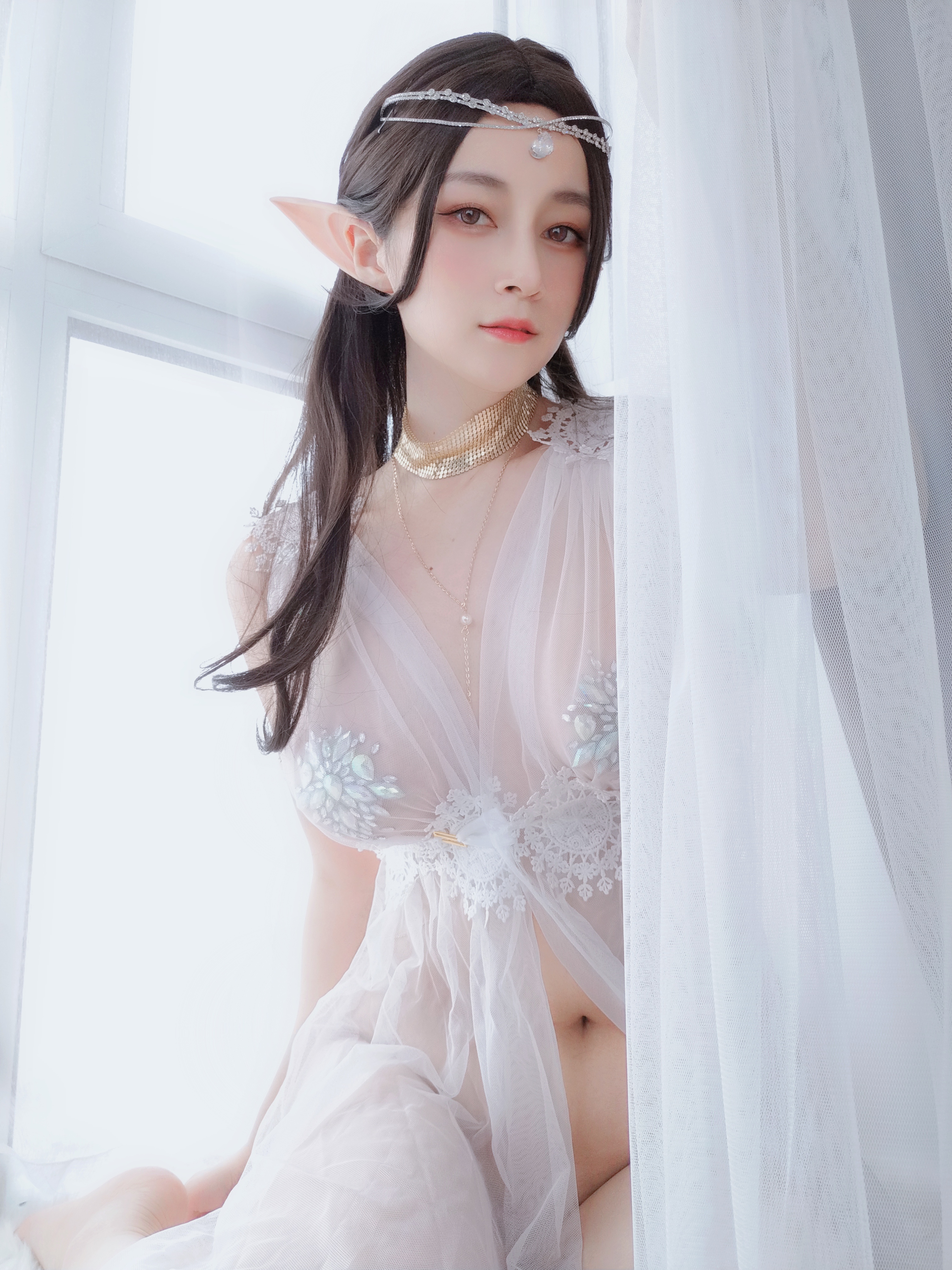 图片[37]-Coser小姐姐白银 NO.038 – 精灵宝石内衣 [70P164M]-六色网