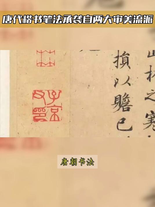 唐代楷书笔法承袭自两大审美流派