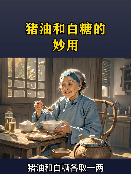 猪油和白糖的妙用 养生知识 养生之道 老祖宗的智慧