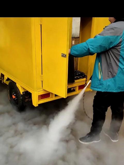 闯王移动蒸汽洗车机，三轮车移动上门洗车服务