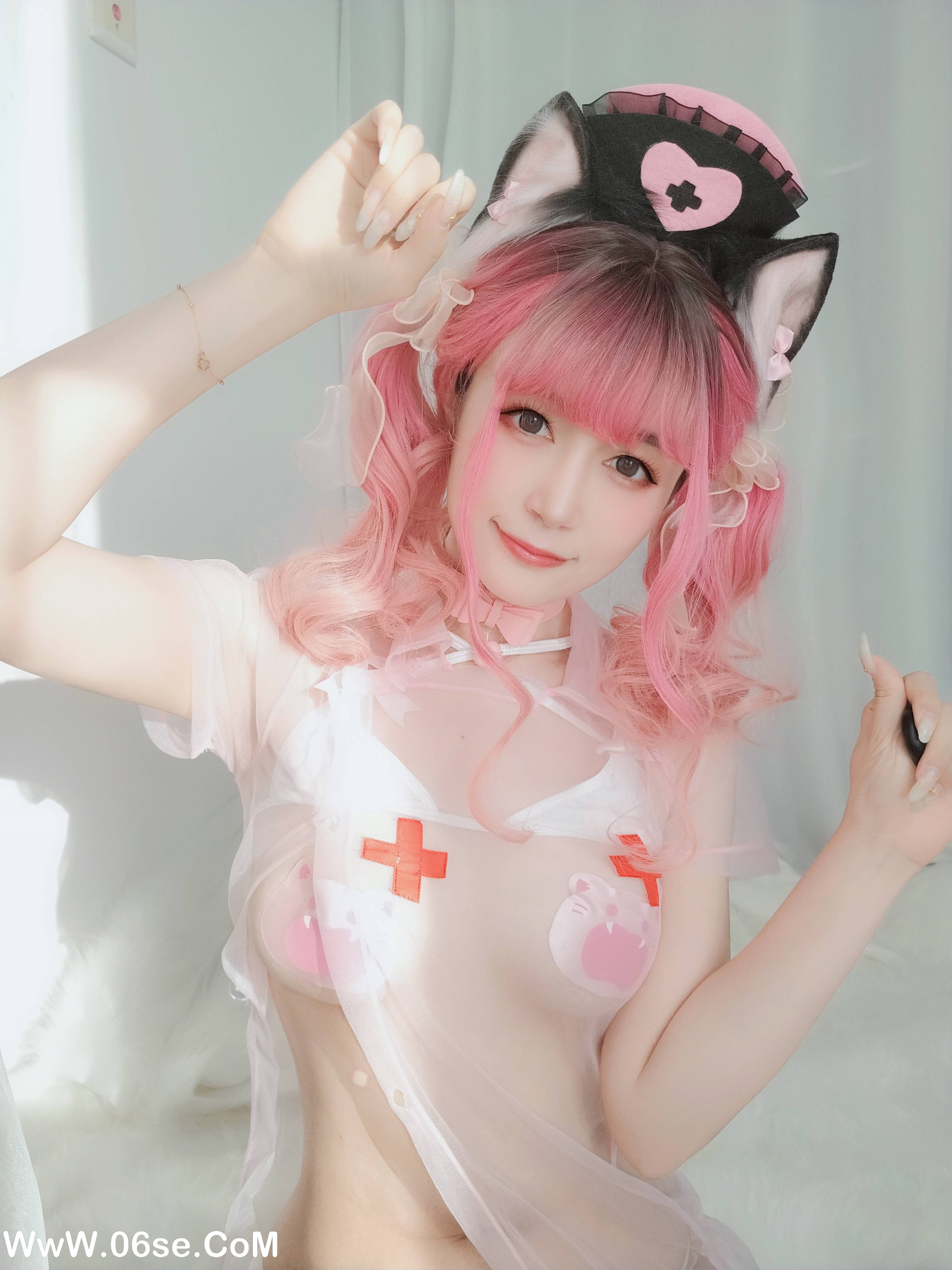 图片[3]-Coser小姐姐白银 NO.053 – 猫咪护士 [34P+1V198M]-六色网