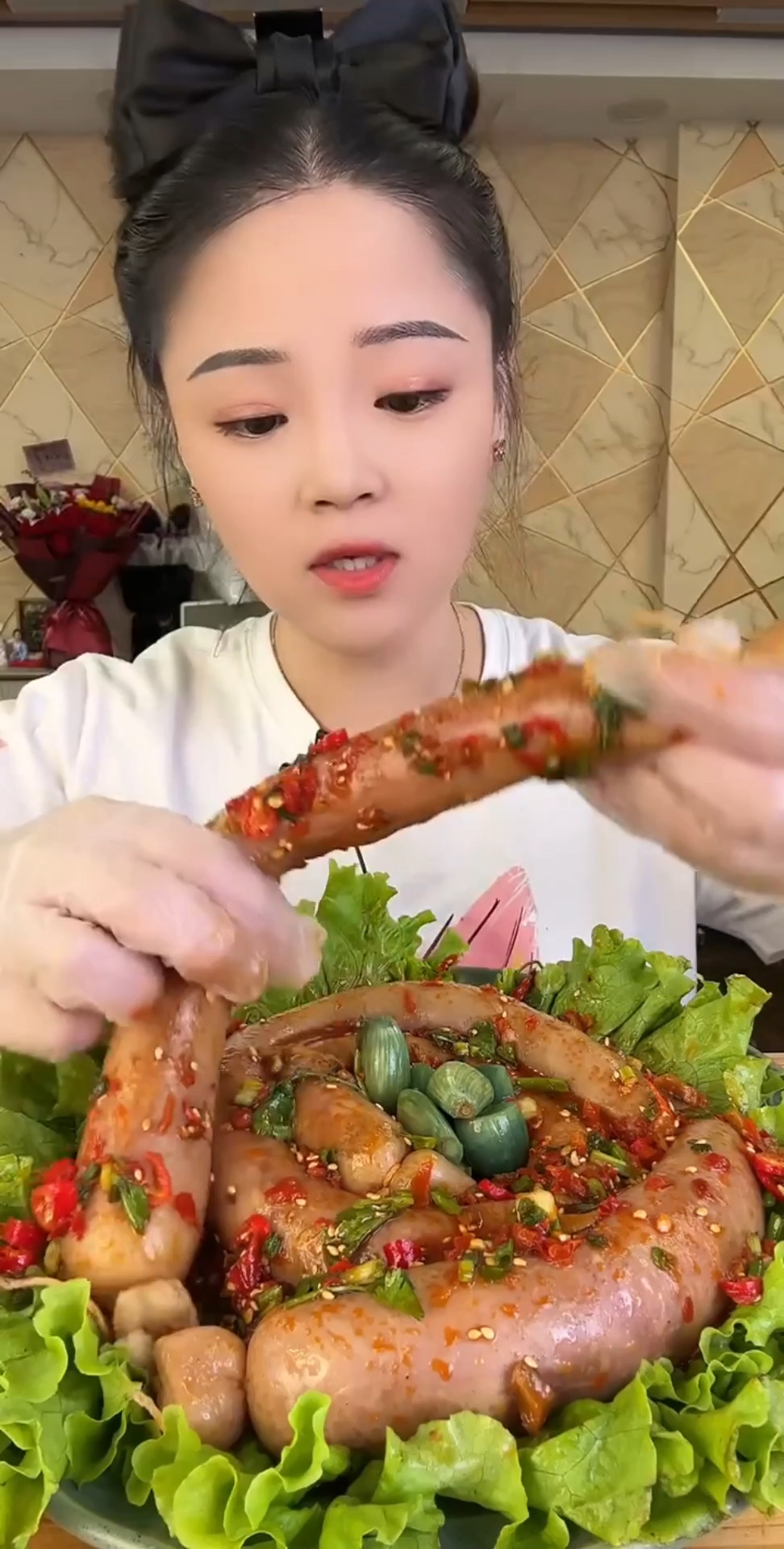 羊肠包肉,真的香