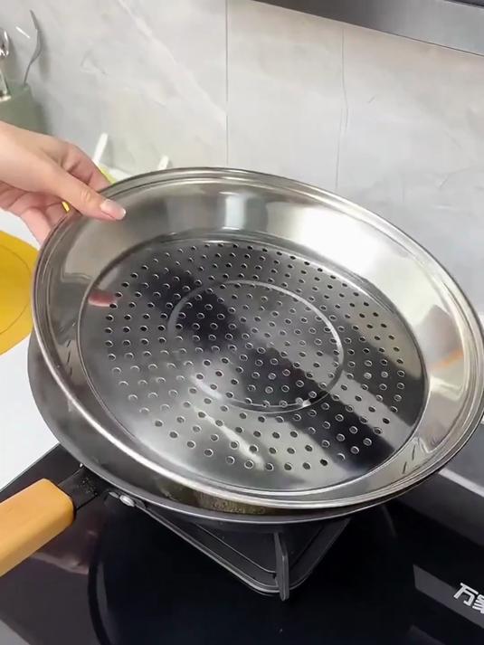 不锈钢蒸盘家用加厚耐高温易清洗蒸笼多功能隔水整理架#回家过年倒计时#