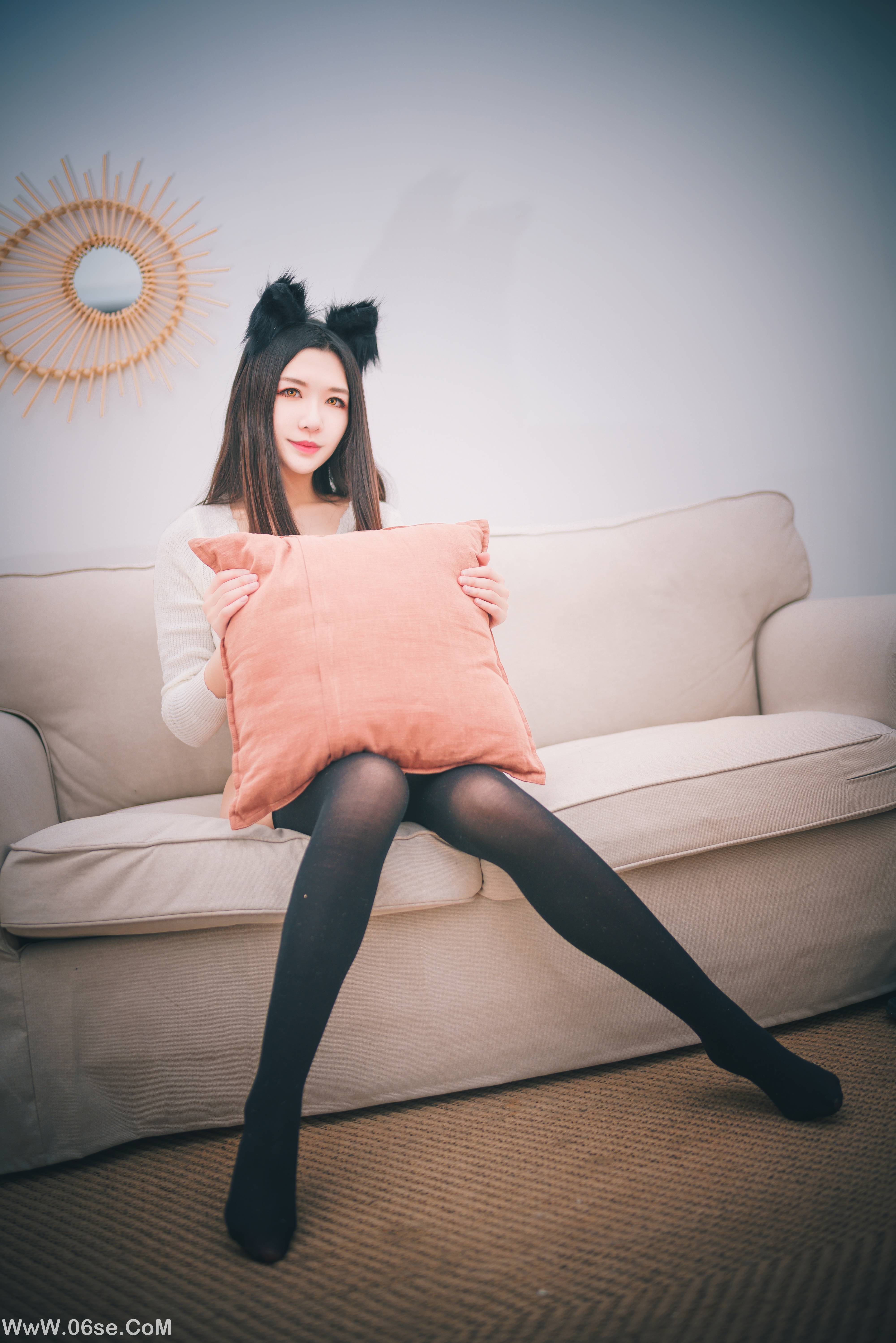 图片[10]-源纱希喵喵喵 NO.006 猫耳白色毛衣 [20P187M]-六色网
