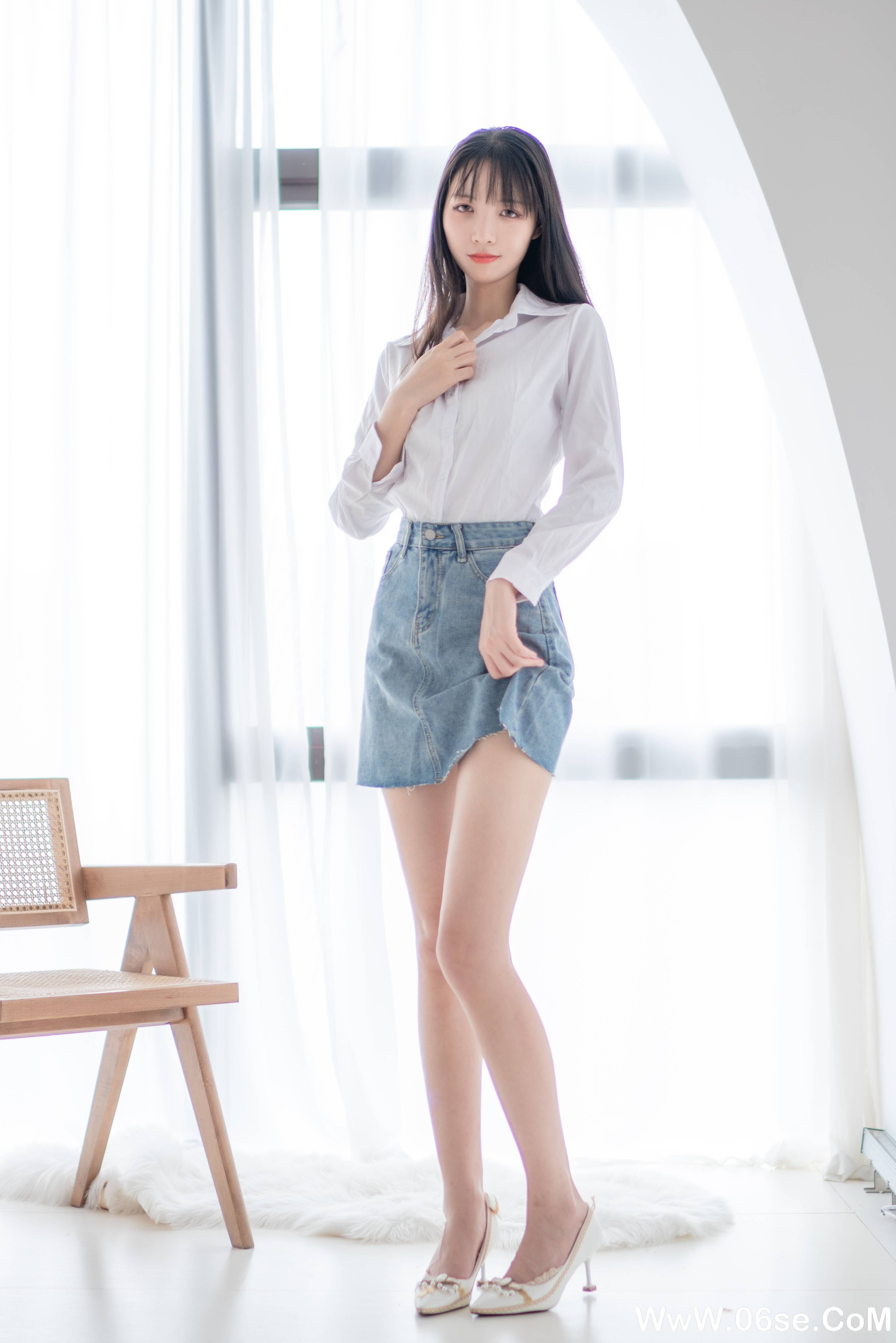 图片[45]-西瓜少女 NO.017 –  衬衫牛仔裙 [61P297M]-六色网