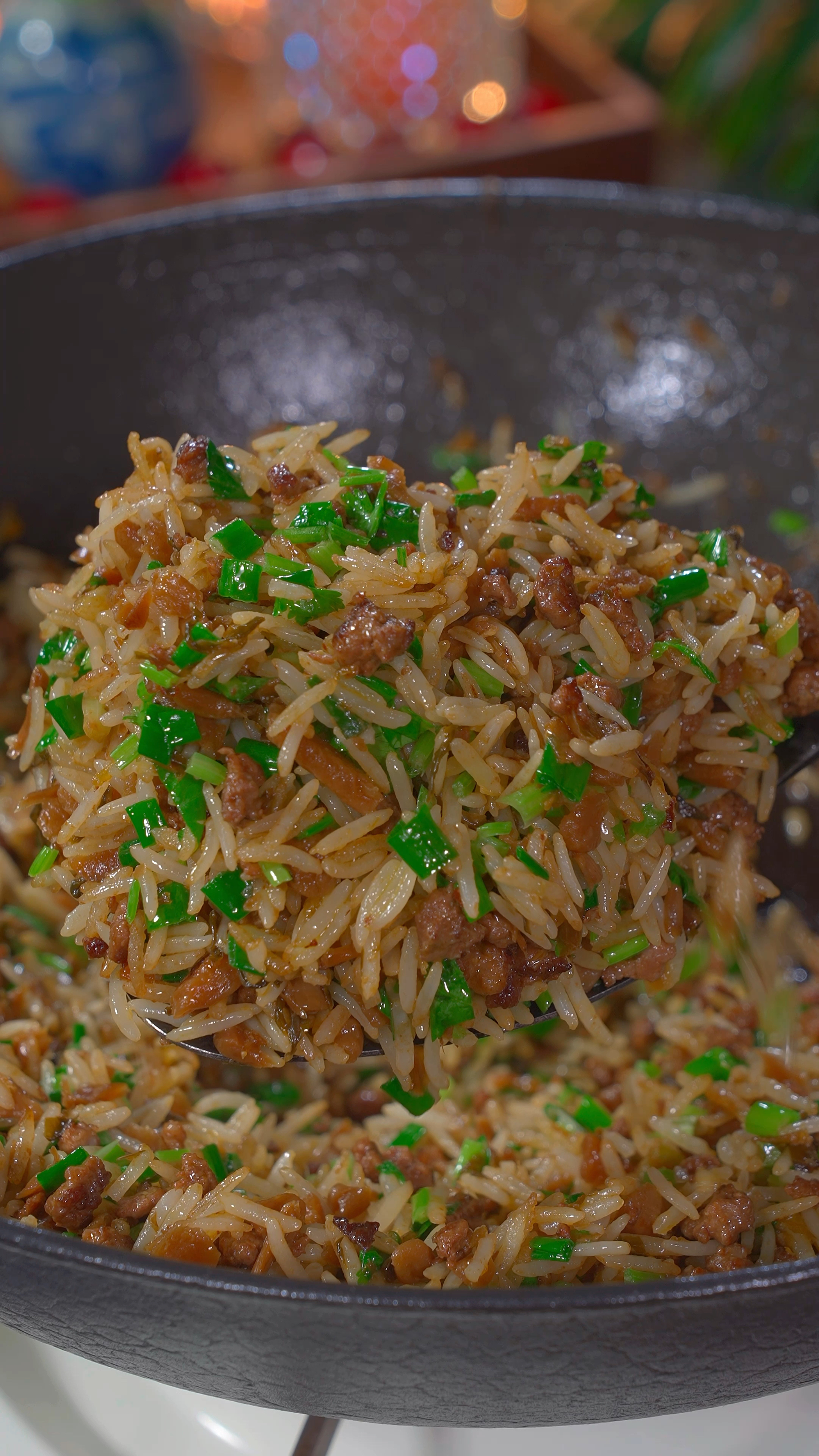 就这个牛肉沫外婆菜炒饭,真的太香太好吃了
