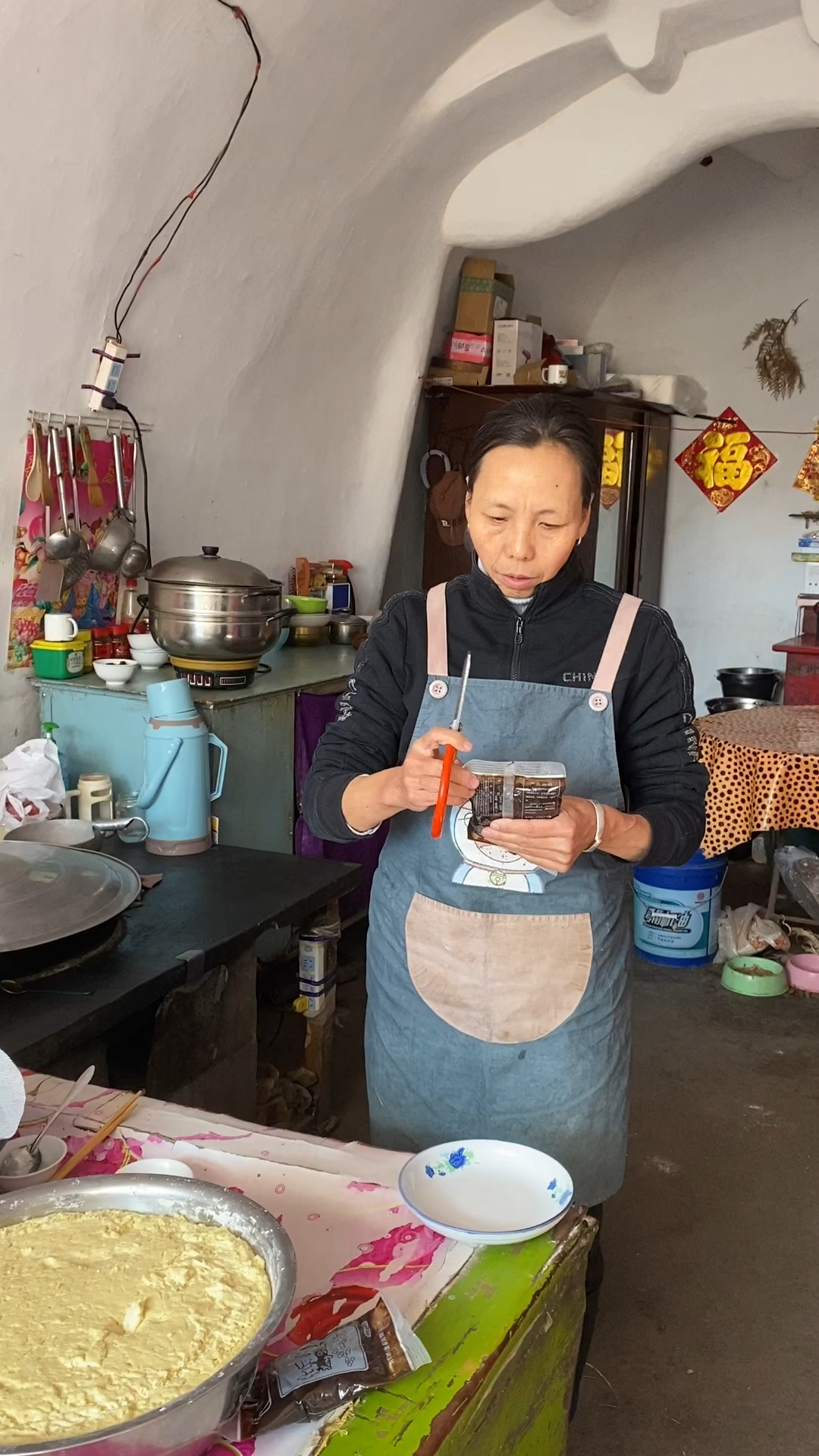 农家蒸黄米面馒头,松软香甜,做法简单