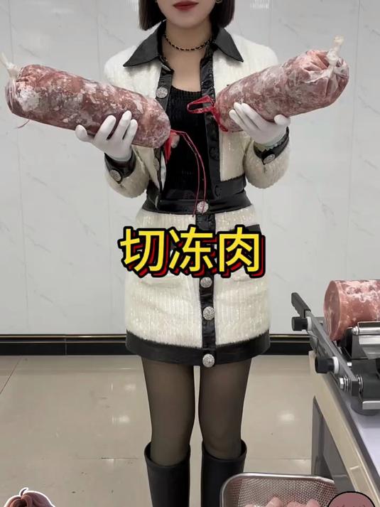 切肉伤手还不均?牛羊肉切片机安全防护,切肉快速均匀超实用