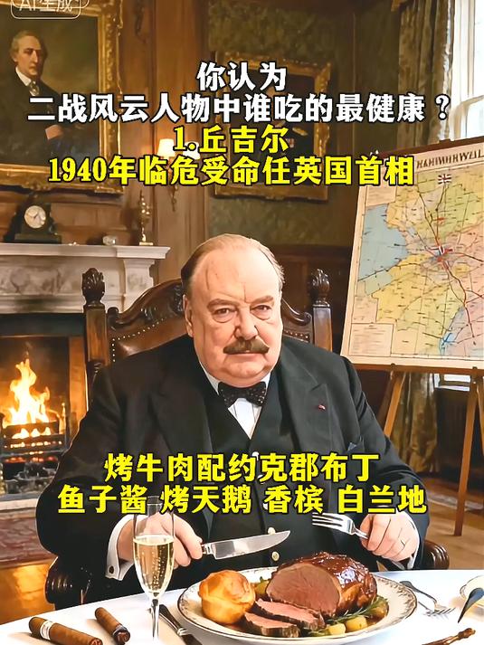你认为二战风云人物中谁吃的最健康?
