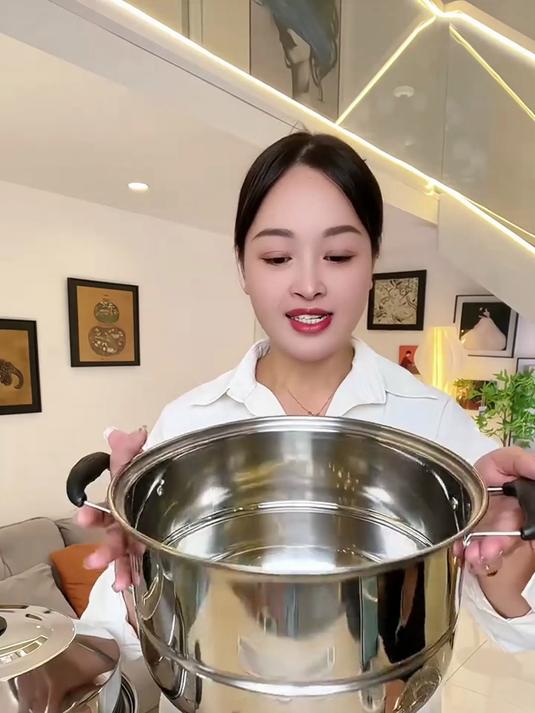 加厚大号蒸锅不锈钢家用二层三层蒸馍钢筋锅汤锅电磁炉煤气灶锅具#不锈钢蒸锅#