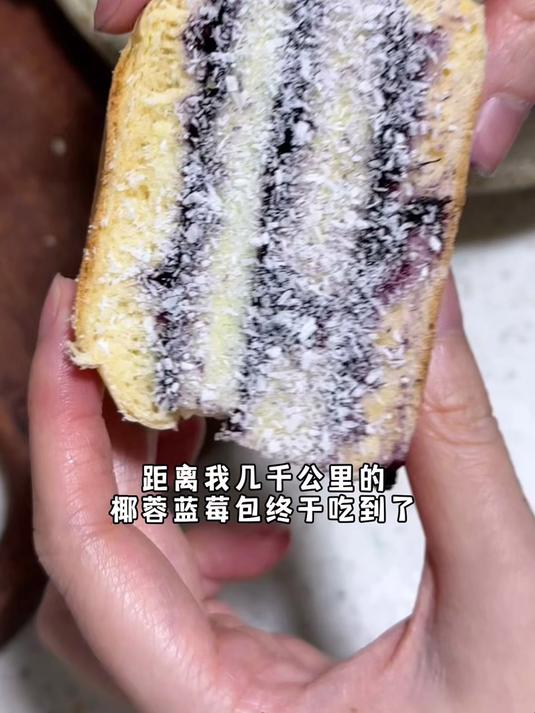 免烤箱宅家轻松复刻椰蓉蓝莓面包