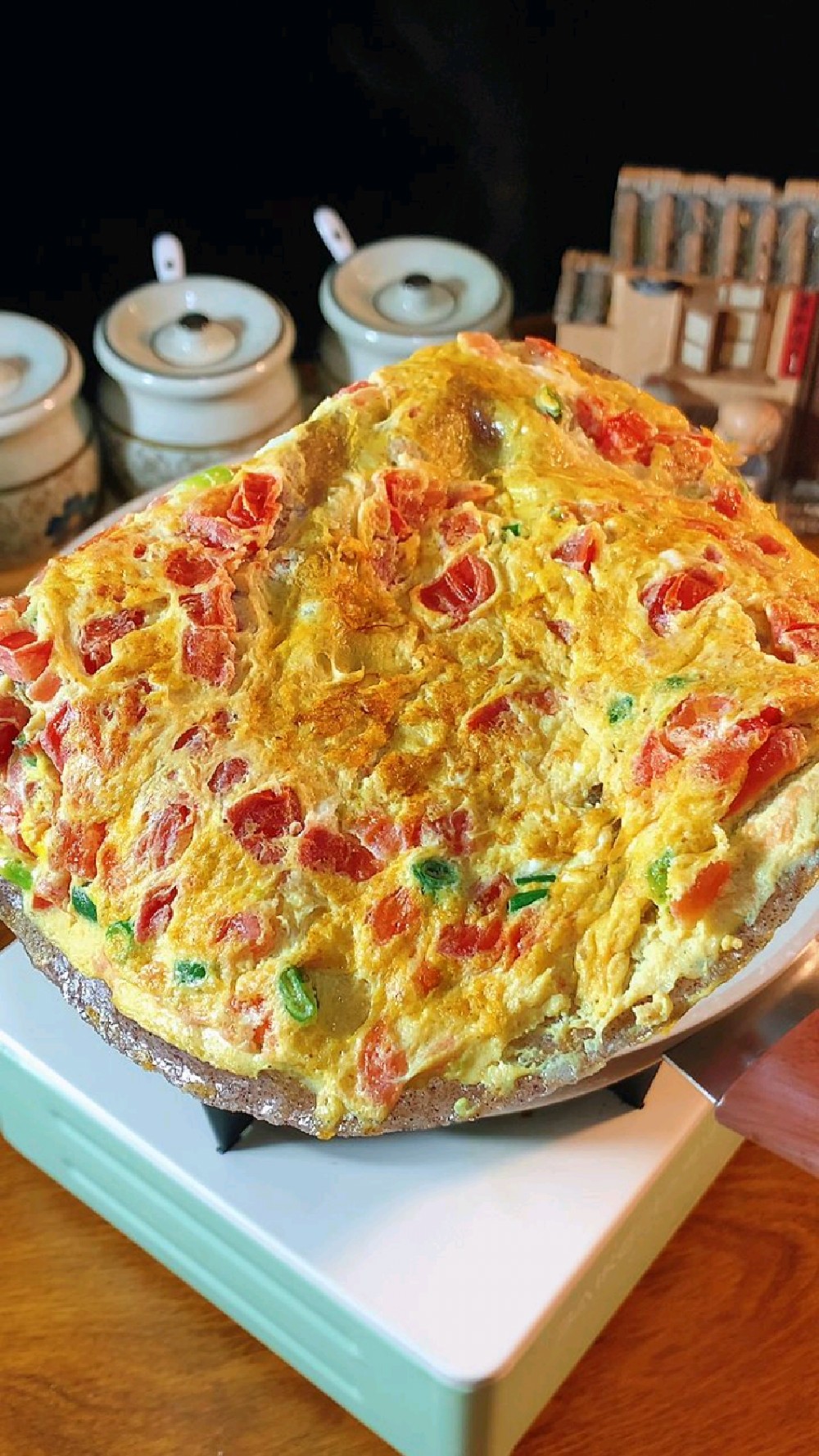 西红柿早餐鸡蛋饼,做法简单,好吃又解馋