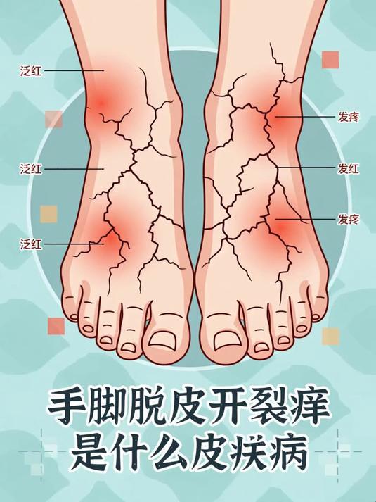 手脚脱皮开裂痒是什么皮肤病