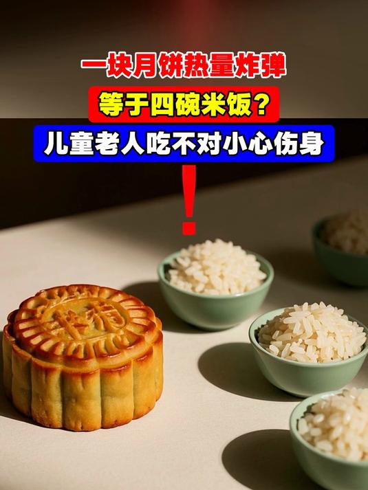 一块月饼热量炸弹,等于四碗米饭?儿童老人吃不对小心伤身