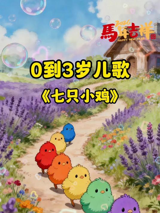 启蒙早教《七只小鸡》:节奏欢快!0-3岁宝宝学数数的最佳磨耳朵