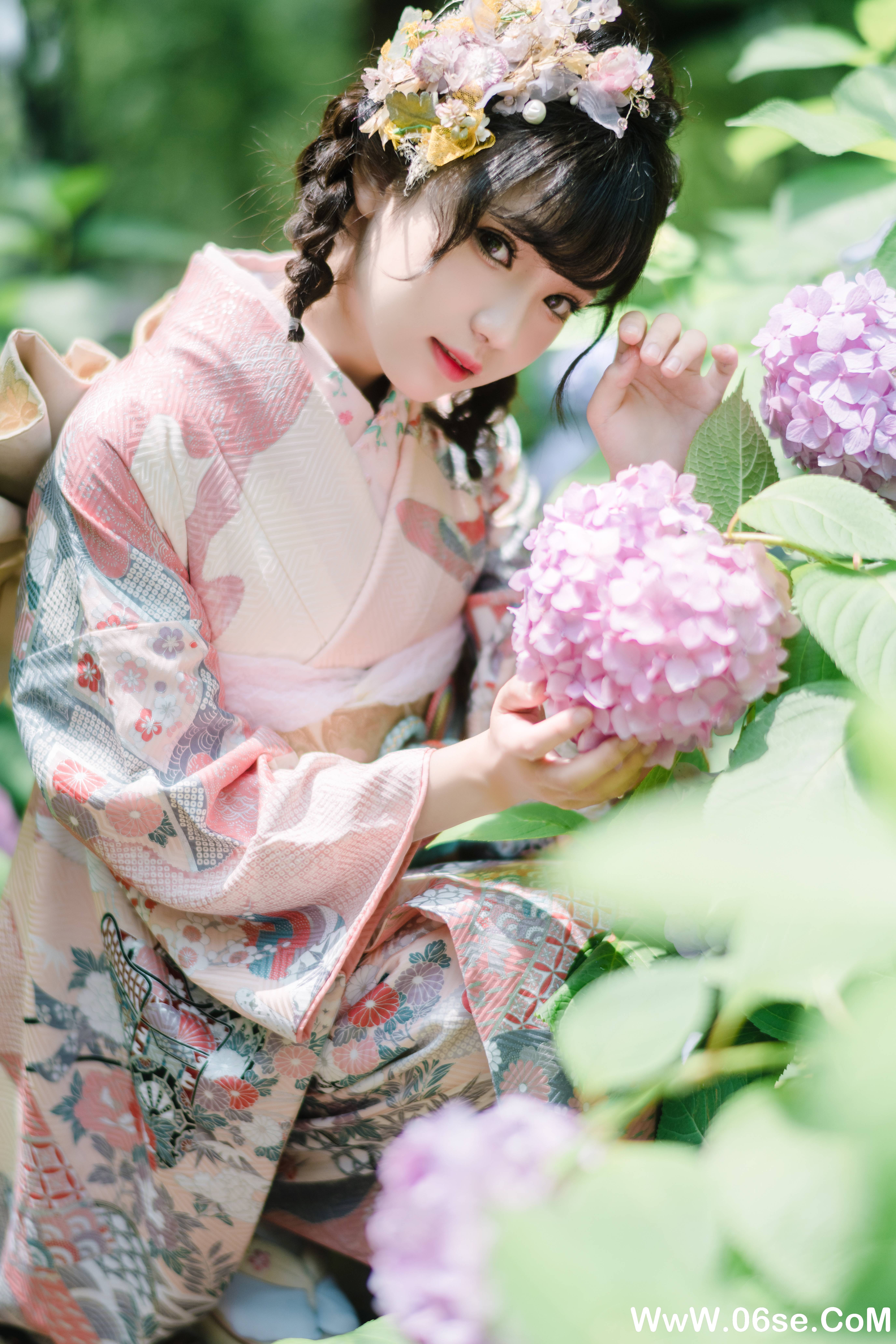 图片[3]-花柒hana NO.009 — 绣球花和服[18P437M]-六色网