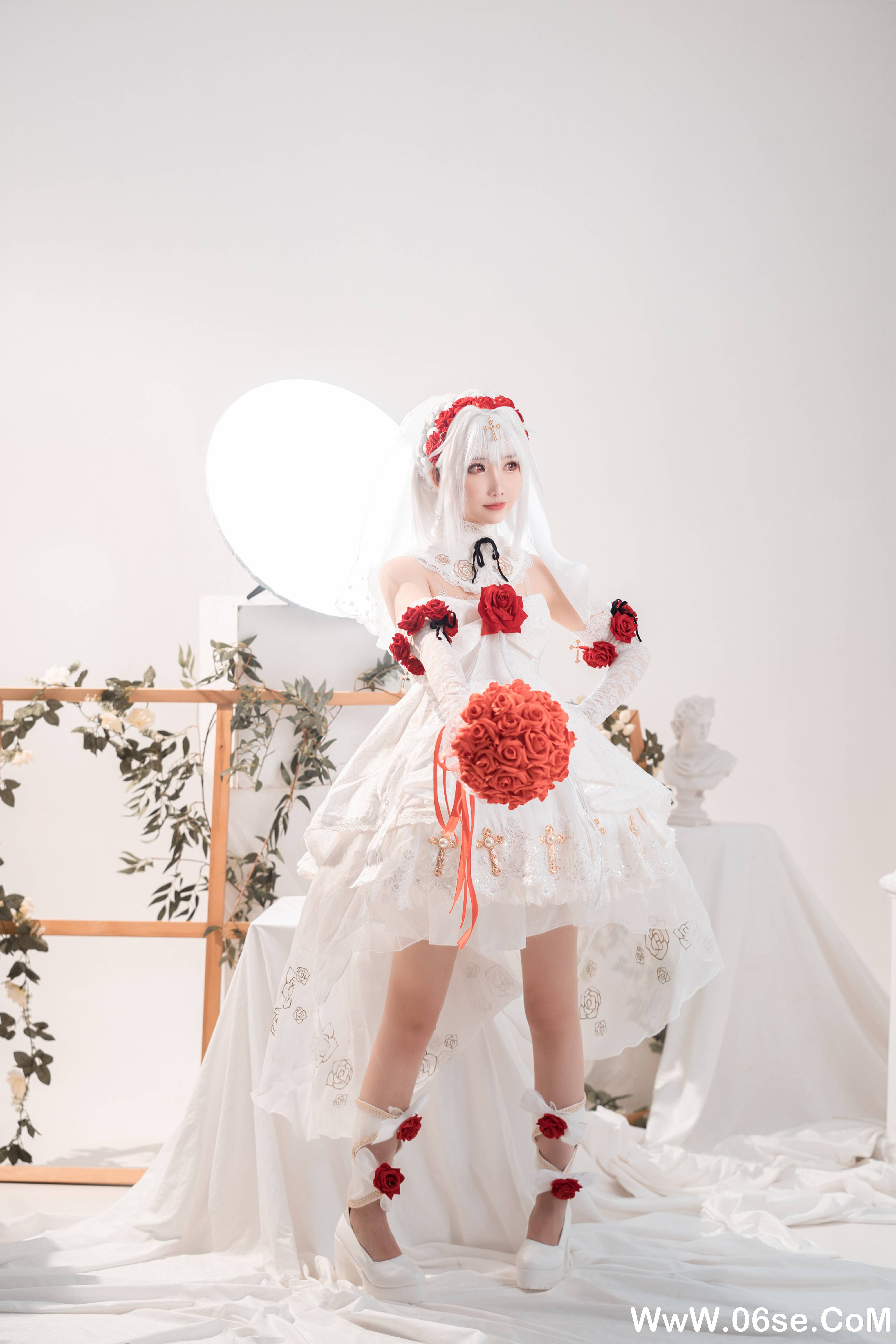 图片[4]-Coser面饼仙儿 NO.082– 德丽莎婚纱 [13P90P]-六色网
