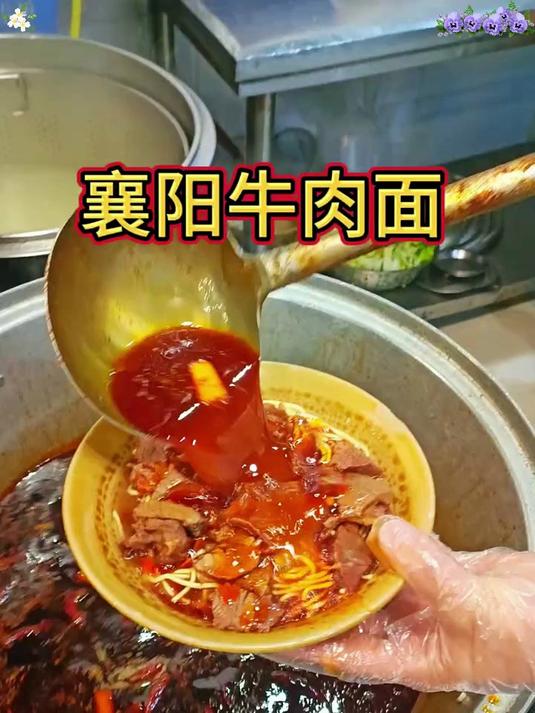 湖北襄阳特产牛肉面,碱水面条劲爽搭配秘制卤牛肉