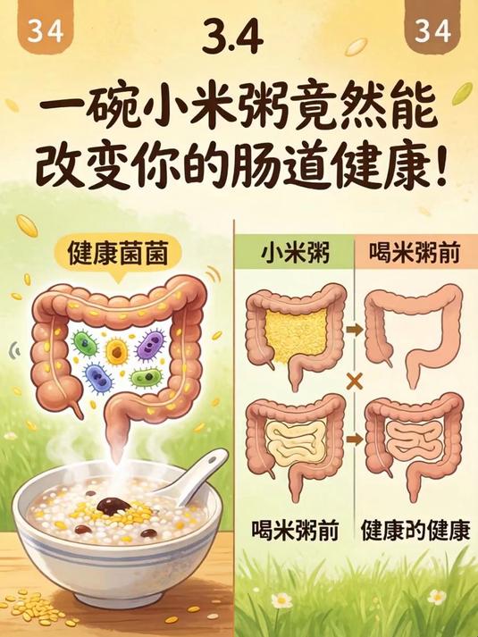经常喝小米粥有什么好处和坏处，一碗小米粥竟然能改变你的肠道健康！