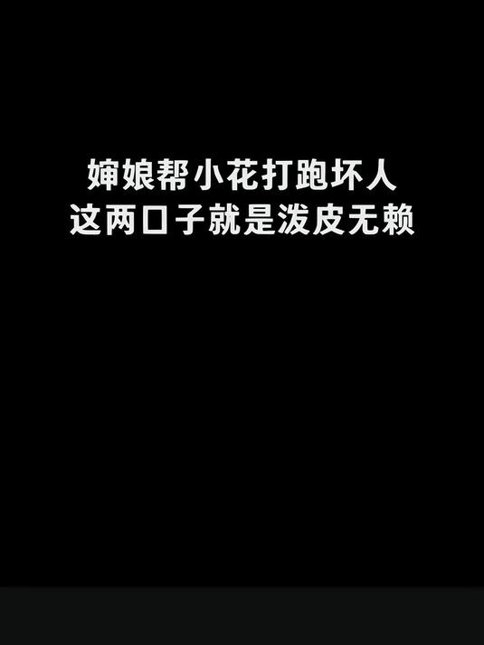 婶娘帮小花打跑坏人，这两口子就是泼皮无赖，厉害了