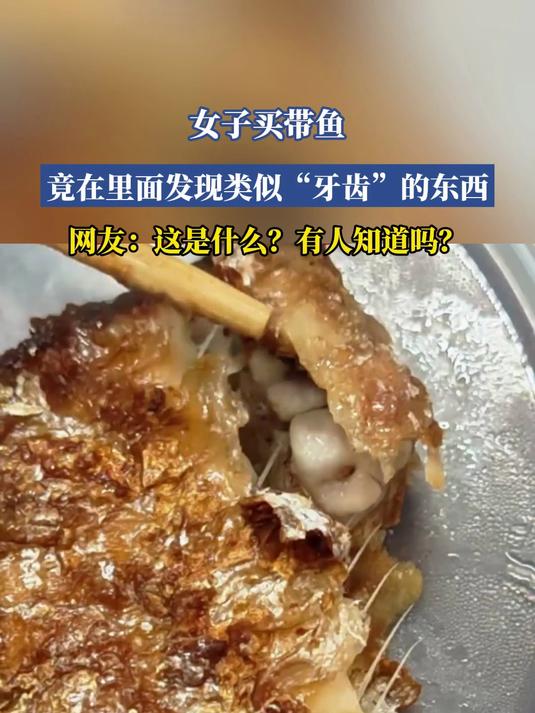 女子买带鱼,竟在里面发现类似“牙齿”的东西
