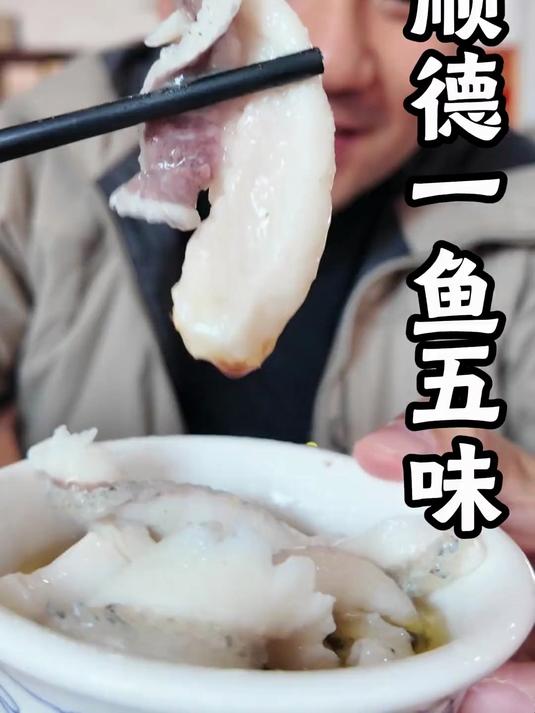 在顺德陈村镇村子里花213吃一鱼五味,清水烫鱼片太好吃了