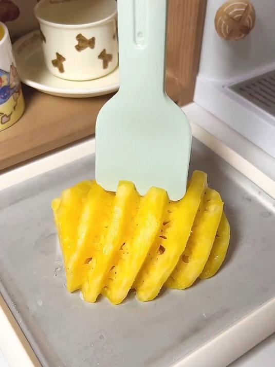 沉浸式炒菠萝冰 菠萝 解压 炒冰 菠萝冰