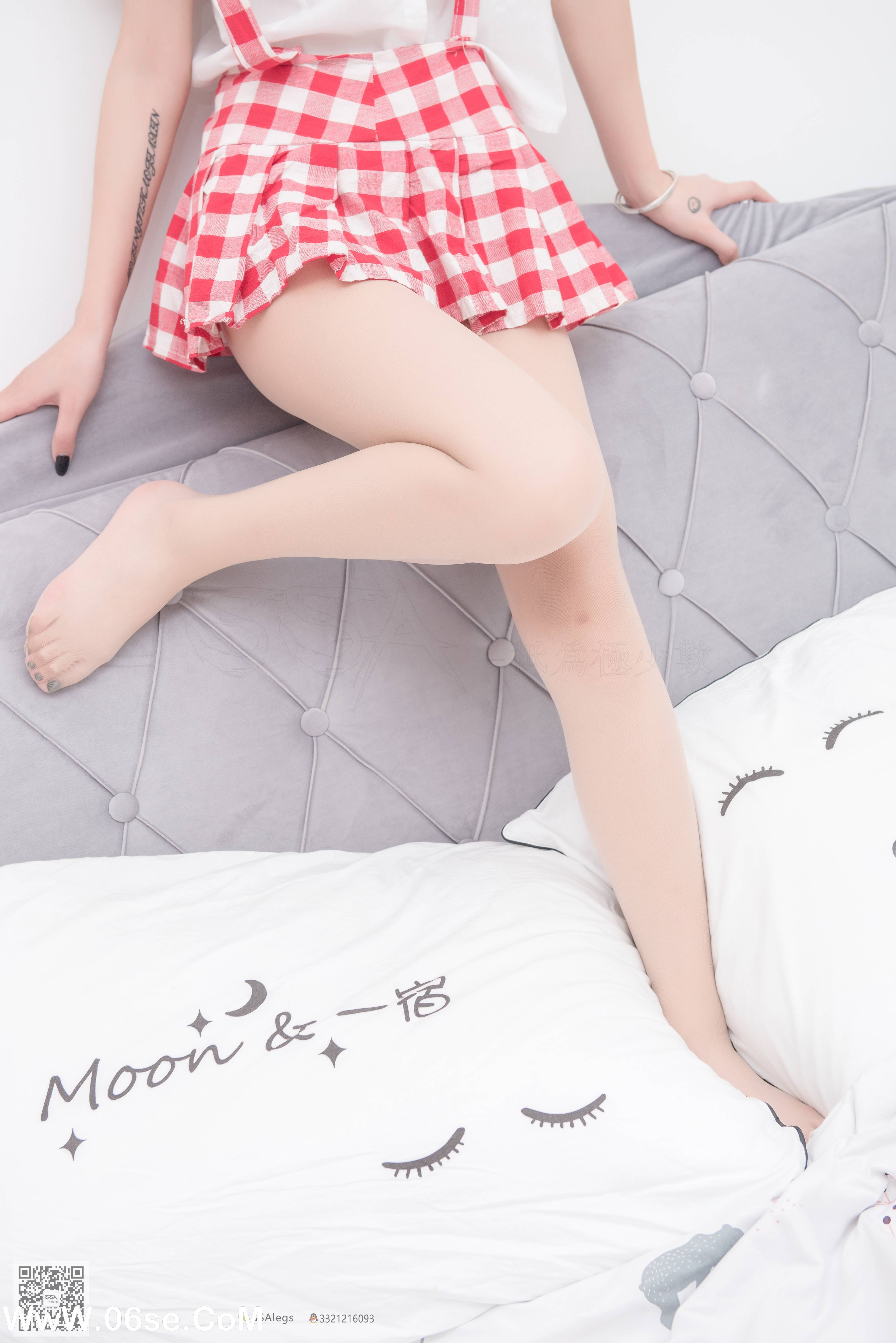 图片[81]-[SSA丝社] NO.033 大大 红白格子齐臀超短裙肉丝[99P809M]-六色网