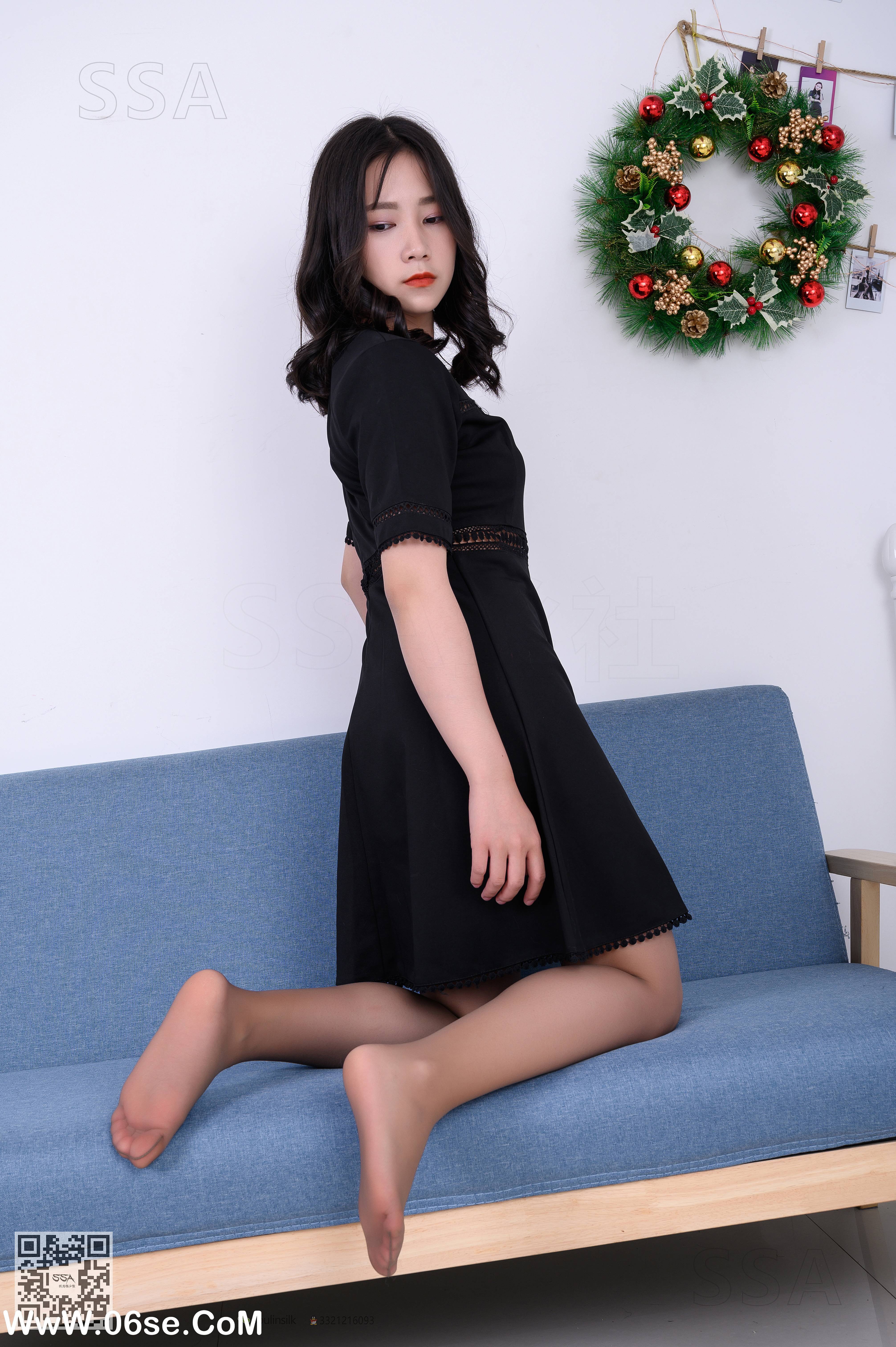 图片[93]-[SSA丝社]NO.161 阿花 黑色连衣裙穿搭示范[120P1.66G]-六色网